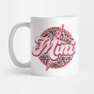 Mini Valentine Matching Shirt, Leopard Print, Checker Light bolt Pink Valentines Mug